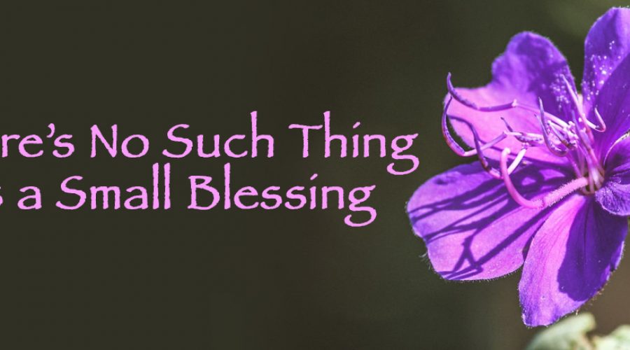 There's No Such Thing As A Small Blessing